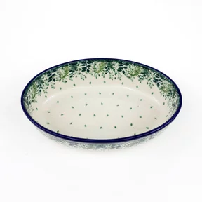 Półmisek owalny 299 24/18,5cm <br> 2206X Zielone paprocie